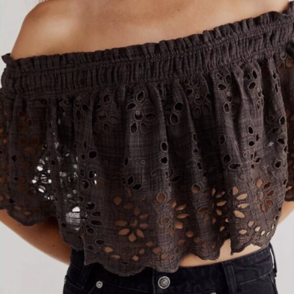 NWT Free People FP One Perla Top (XS - Espresso Bean) - Picture 3 of 6